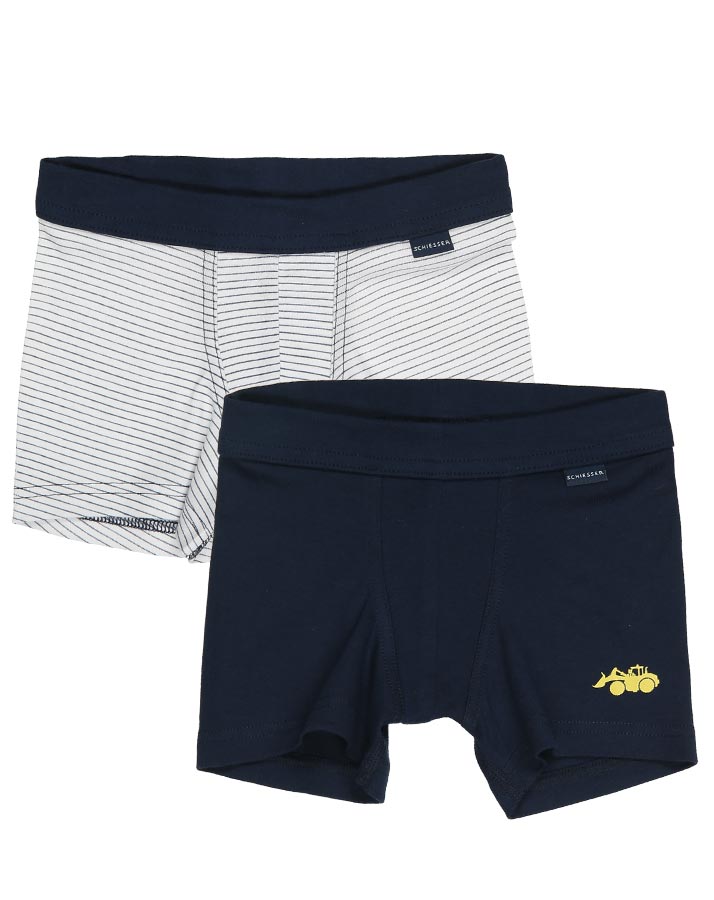 Boxershorts CLASSICS – BAGGER 2er Pack in dunkelblau/weiß