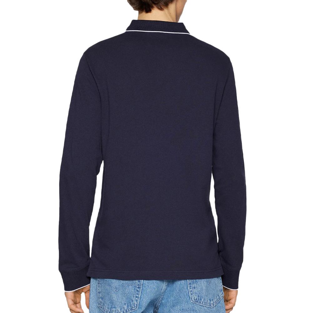 Calvin Klein Jeans Polo Manches Longues Marine Homme Calvin Klein Jeans Stretch