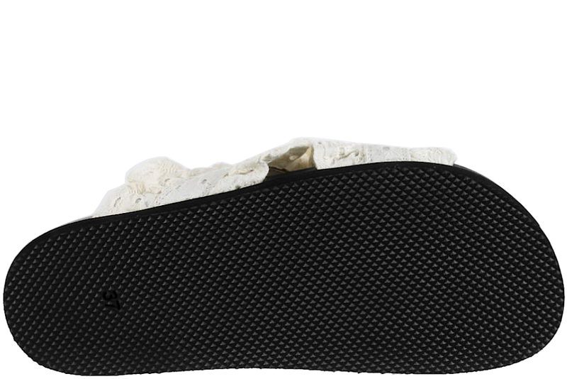 COPENHAGEN SHOES DAYSI SLENTERS I HVIDT TEKSTIL