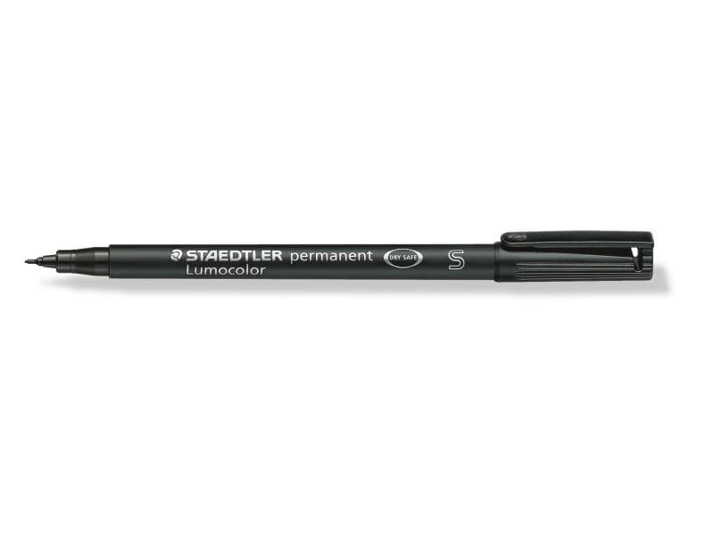 Staedtler Folienstift Lumocolor 313 S Schwarz, permanent, 1 Permanent-Universalstift