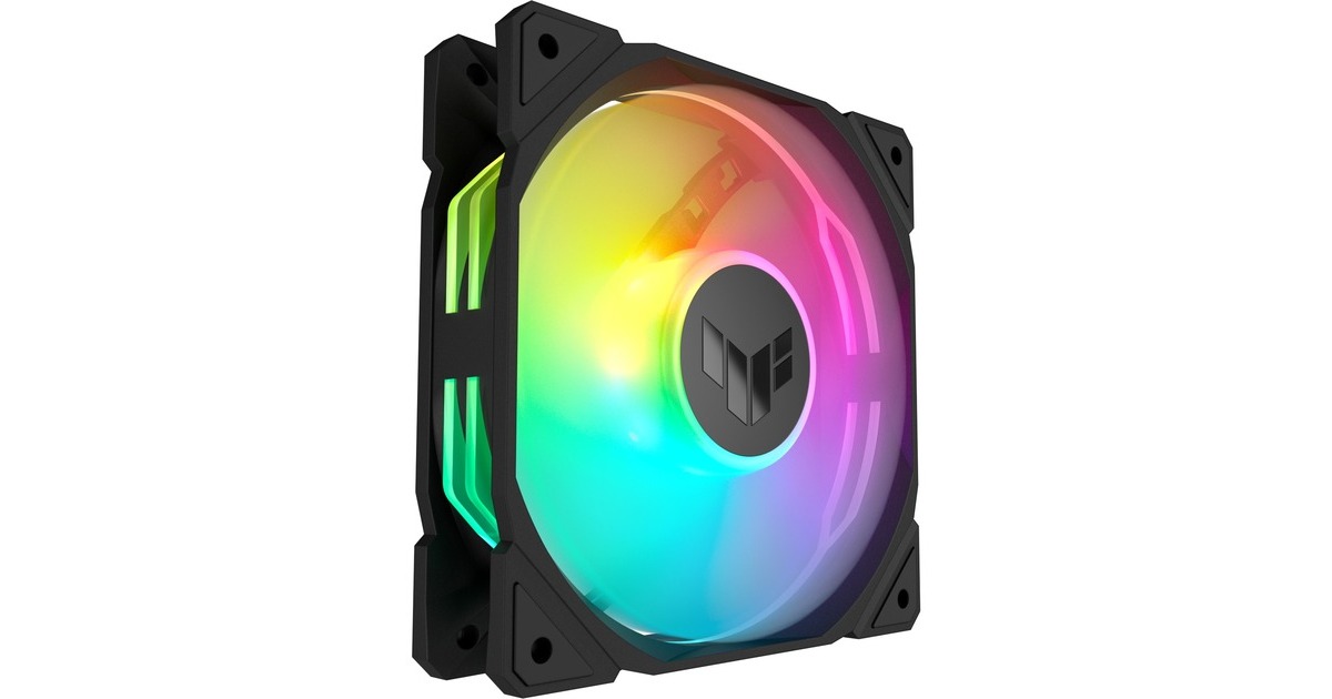 ASUSTUF Gaming TR120 ARGB Reverse case fans  (Zwart, 3 stuks, 120 x 120 x 25 mm)