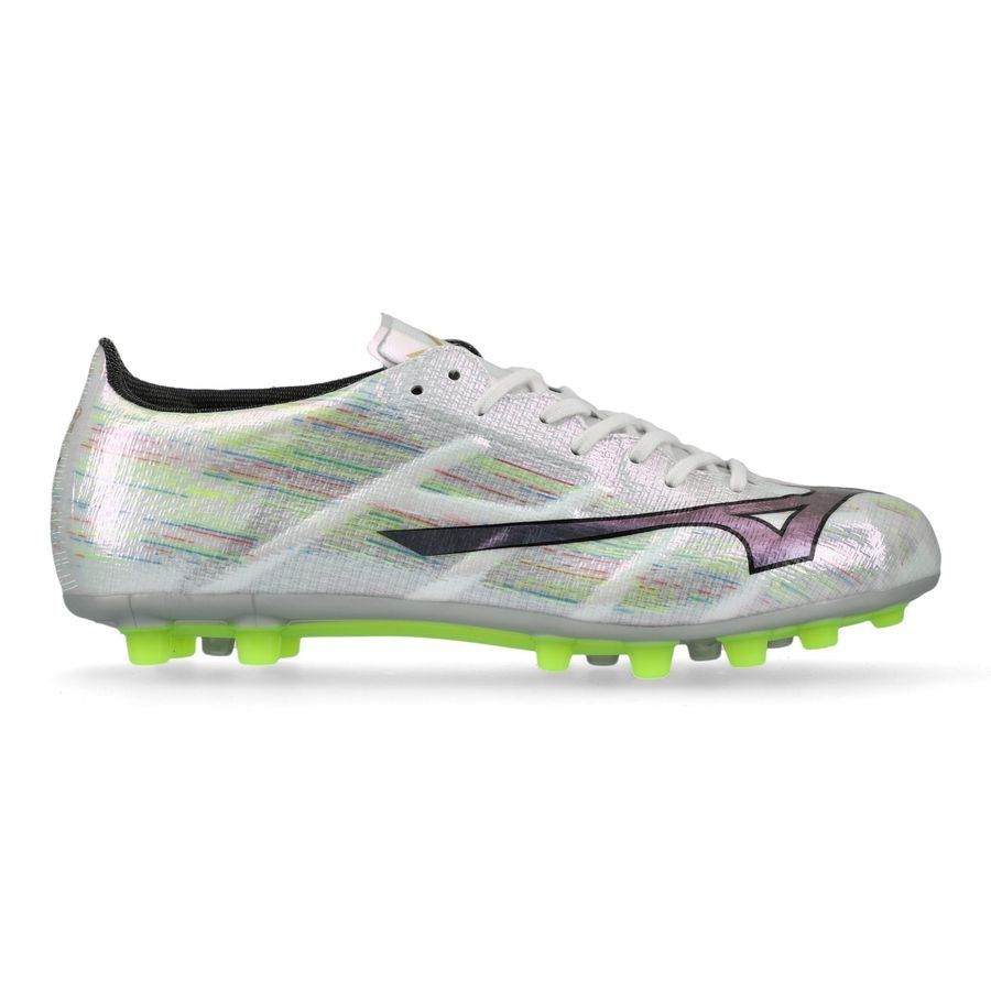 Mizuno Alpha II Elite AG - Blanc/Silver Iridescent/Noir