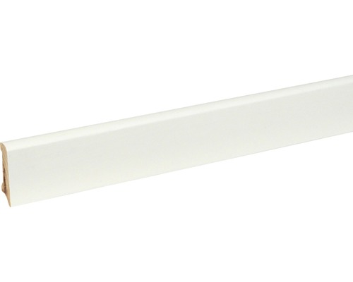 Plint S0401 GG15-20 massief beukenhout, wit dekkend gelakt, 11,4 x 40 x 2400 mm