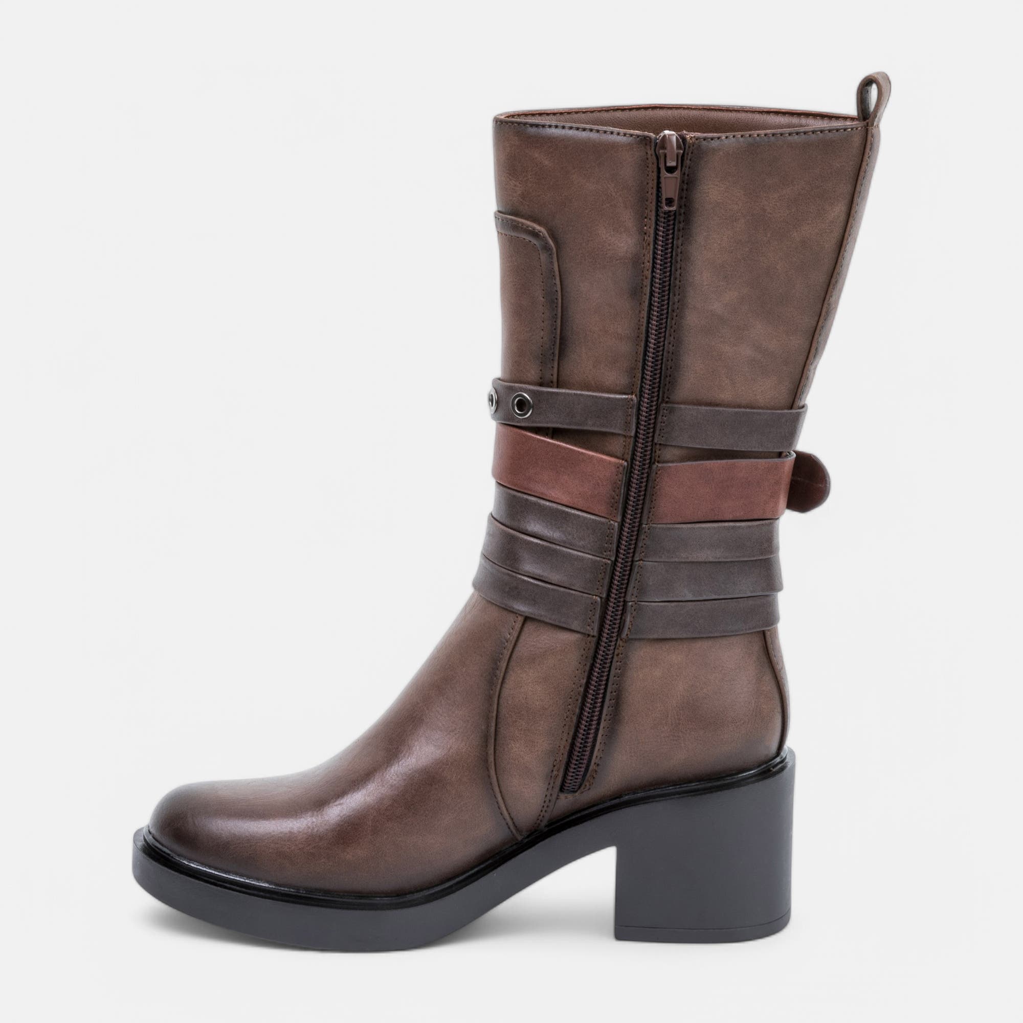 Bottes à talon Femme marron
