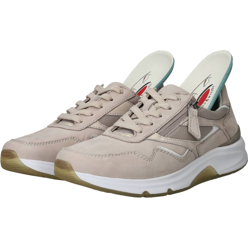 Gabor Rollingsoft Sneakers Taupe Dames