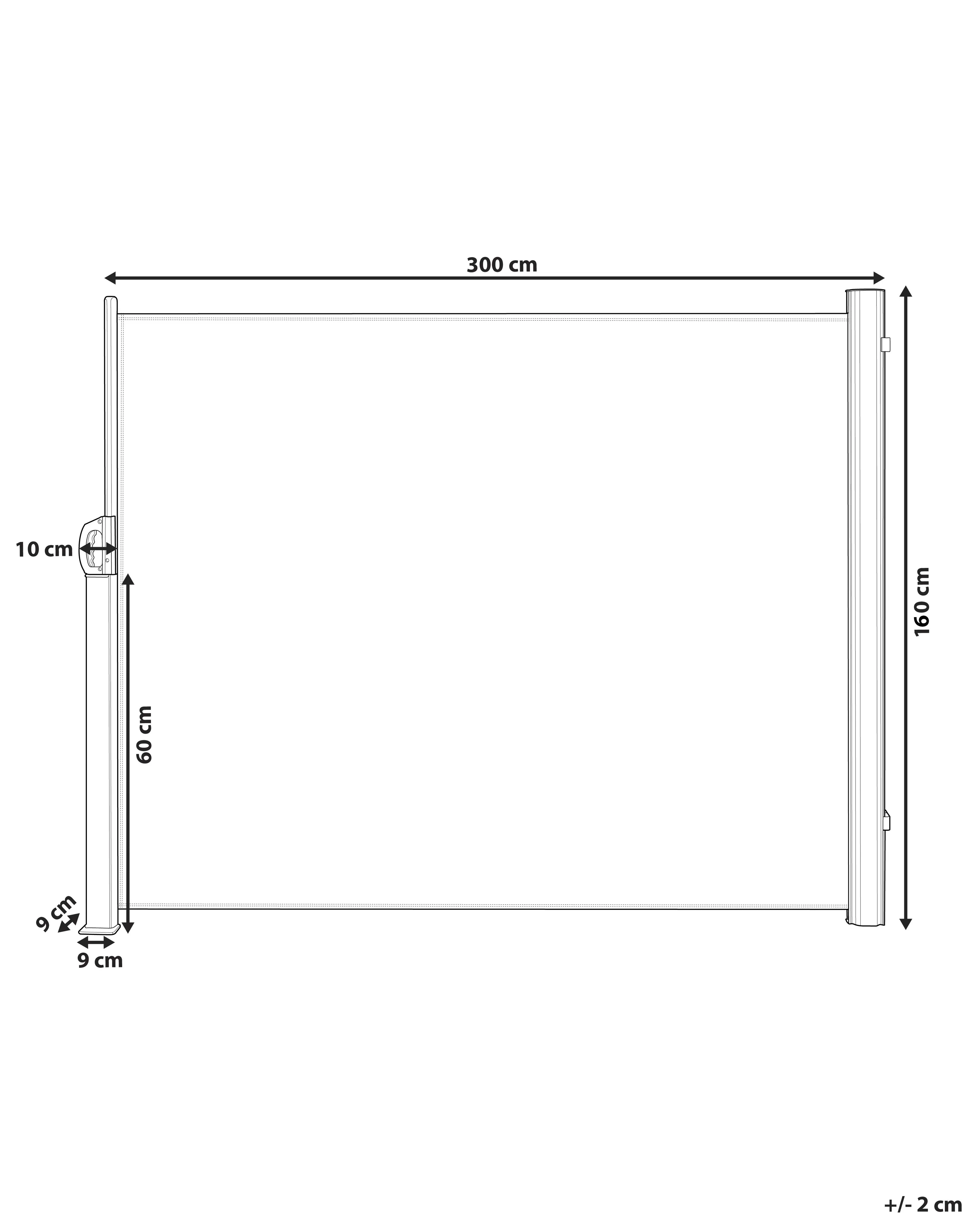 Zijluifel DORIO 305 cm 160 cm Beige
