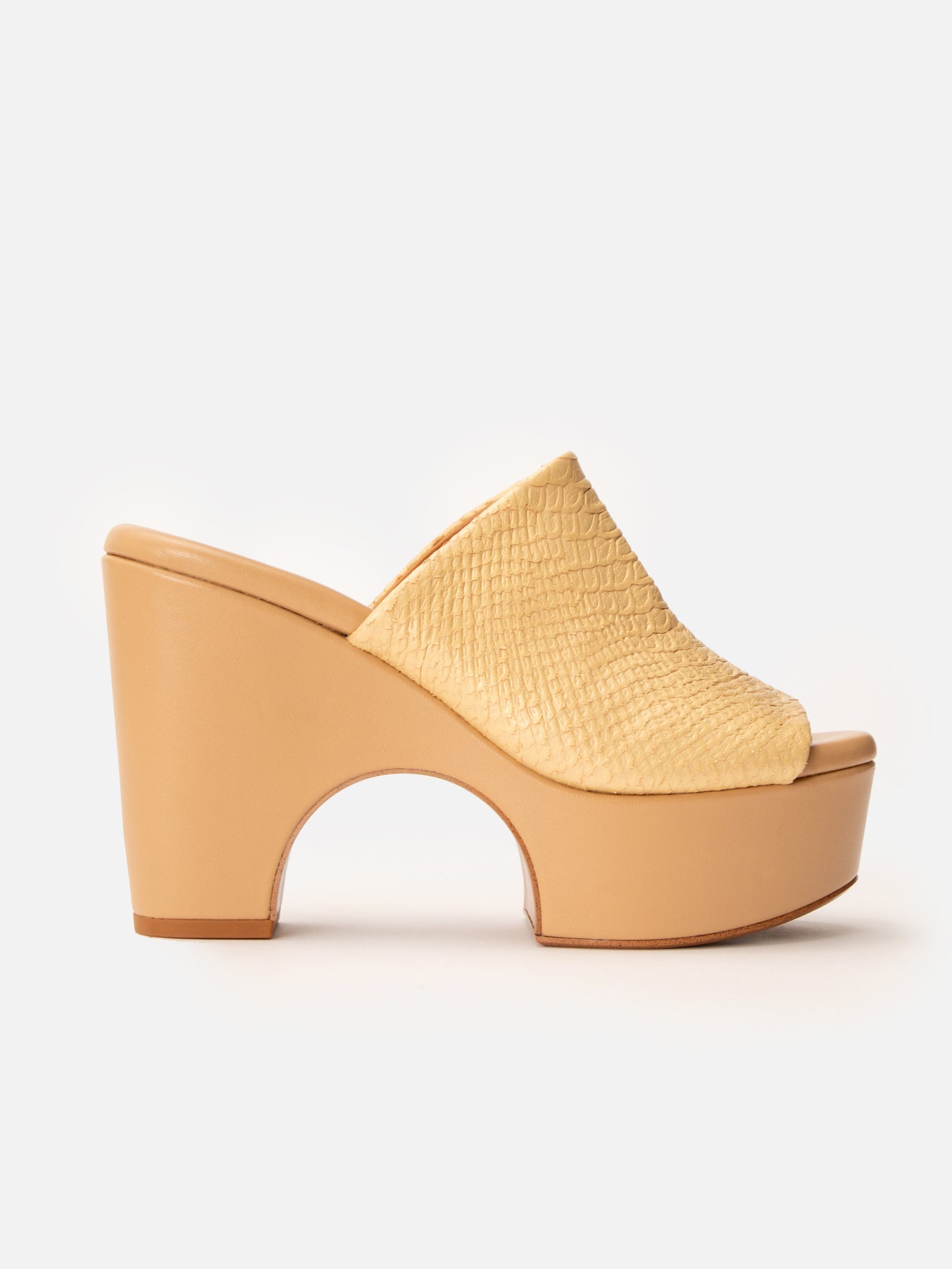 MULES - VERA, snake-effect nude