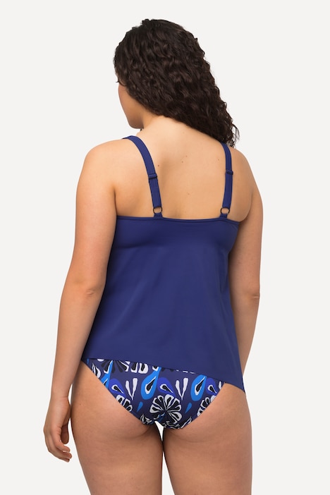 Tankini, Blüten, Softcups, längeres Oberteil