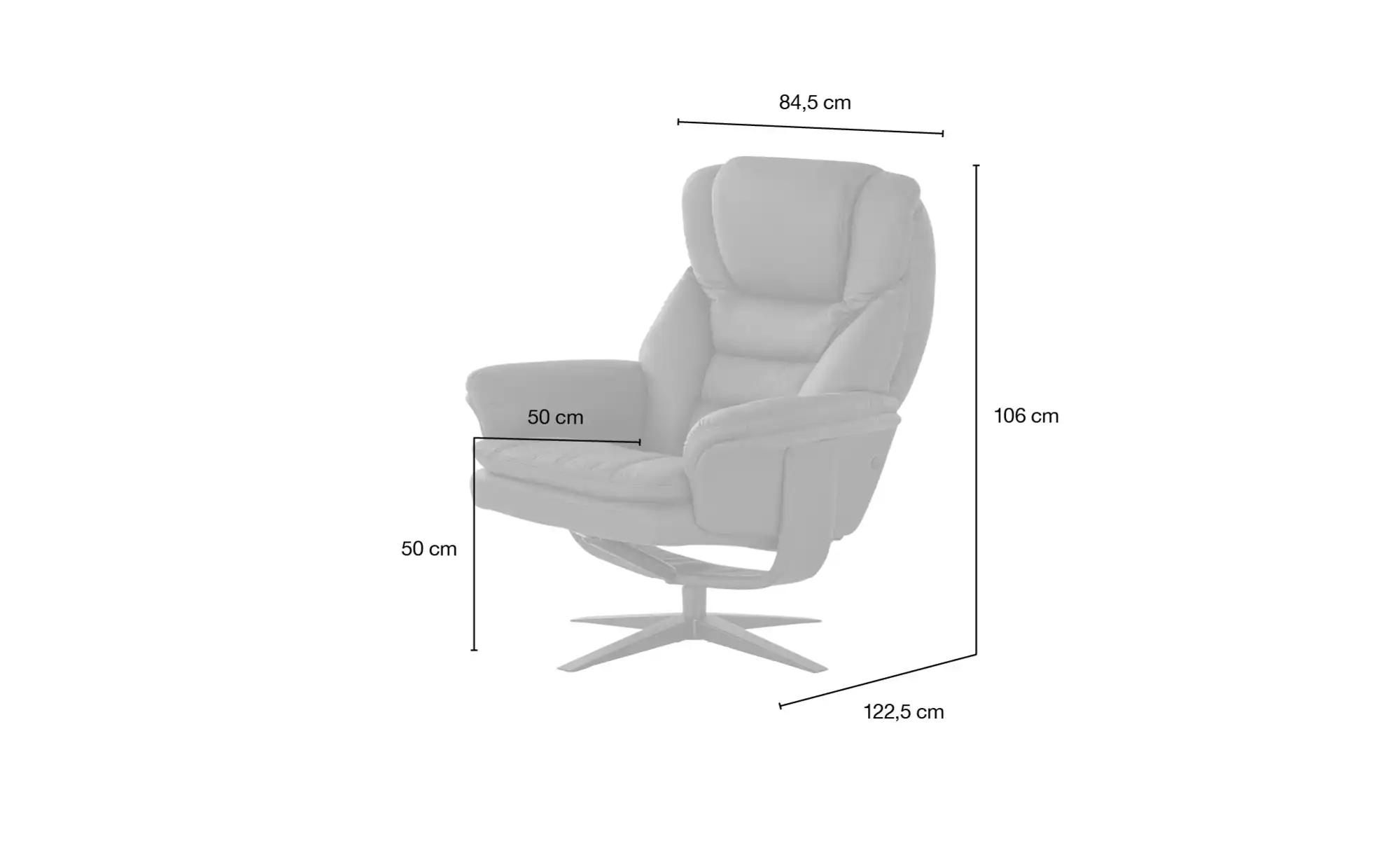 uno Drehsessel mit Hocker Henry