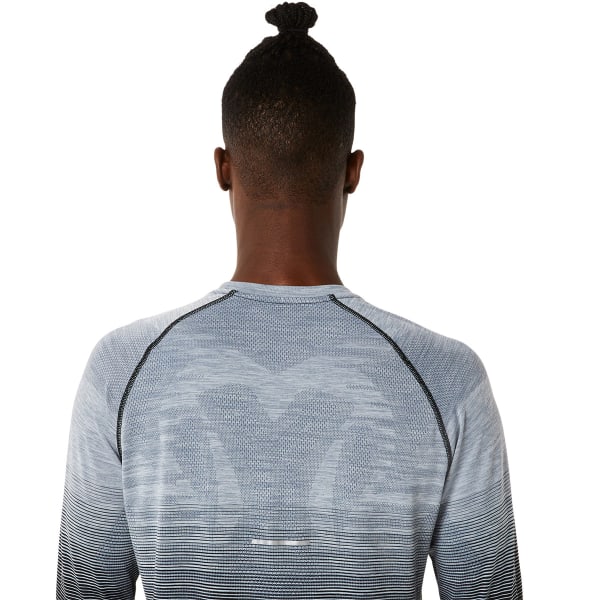 T-shirt running ASICS SEAMLESS LS TOP PERFORMANCE BLACK/CARRIER GREY