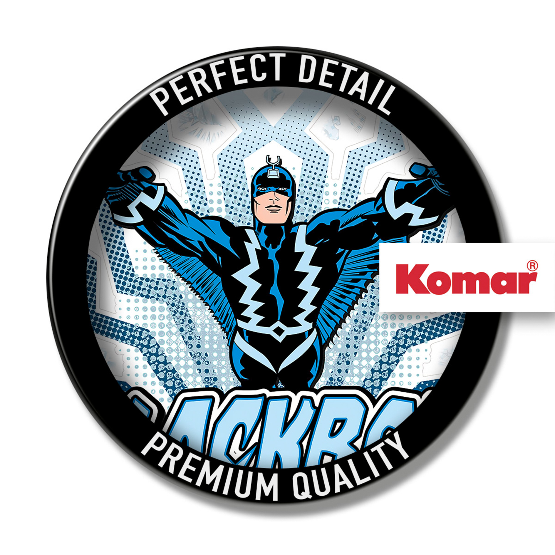 Wandtattoo BLACKBOLT COMIC CLASSIC - schwarz-blau - 50x70 cm
