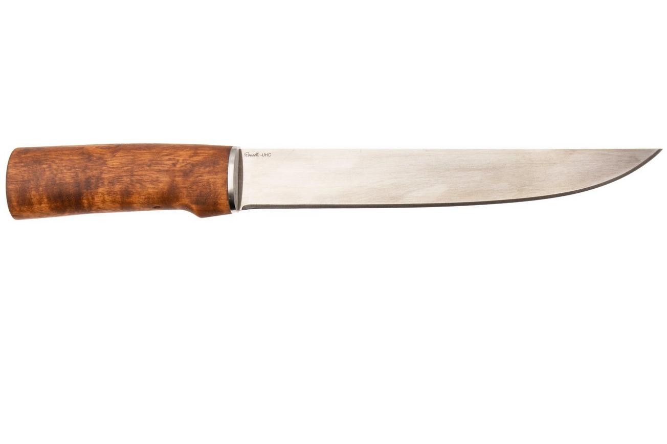 Roselli Big Fish Knife RW255 UHC, Stained Curly Birch, fileermes, 21 cm