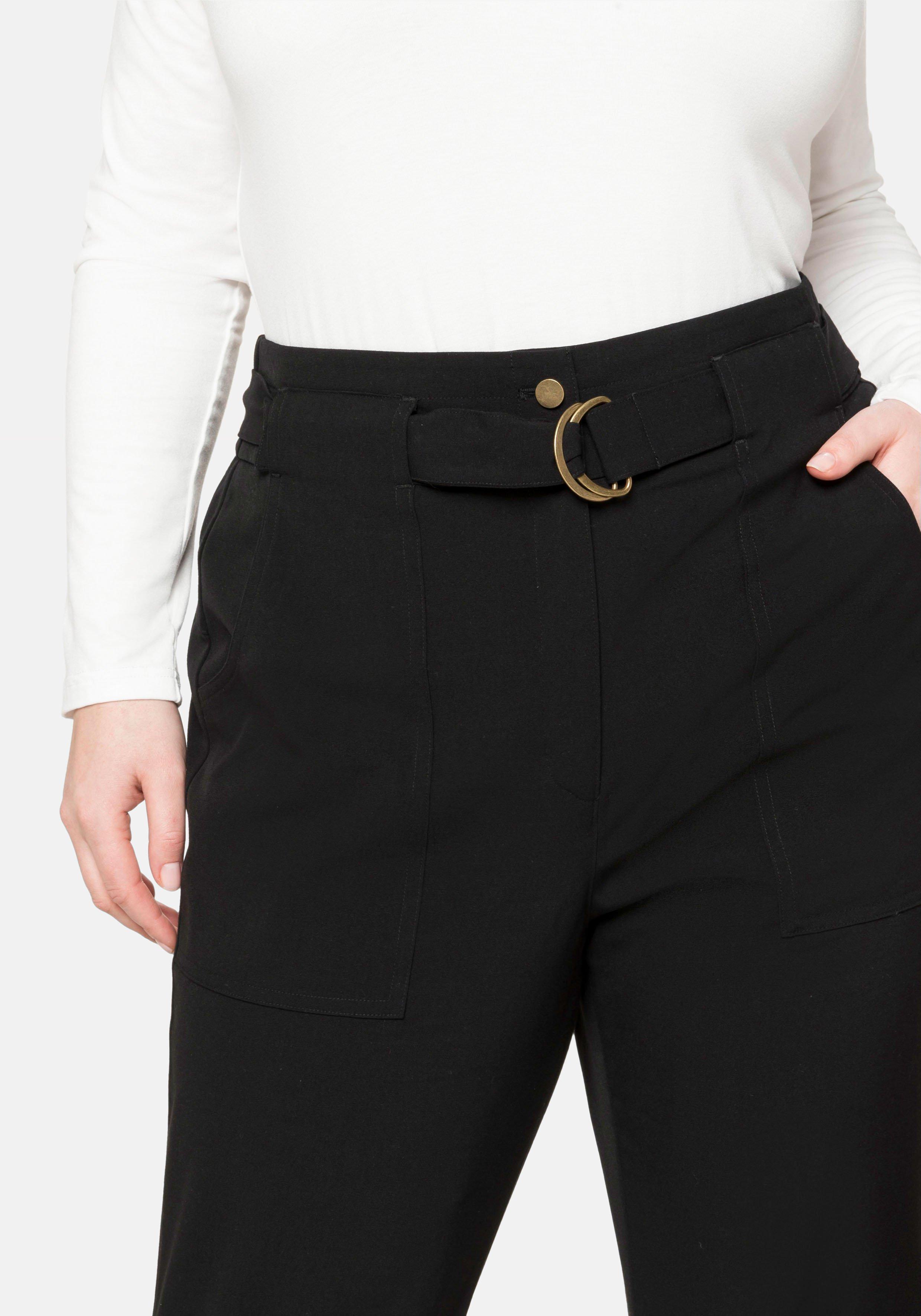 Joggpants im Cargostil, mit High-Waist-Bund