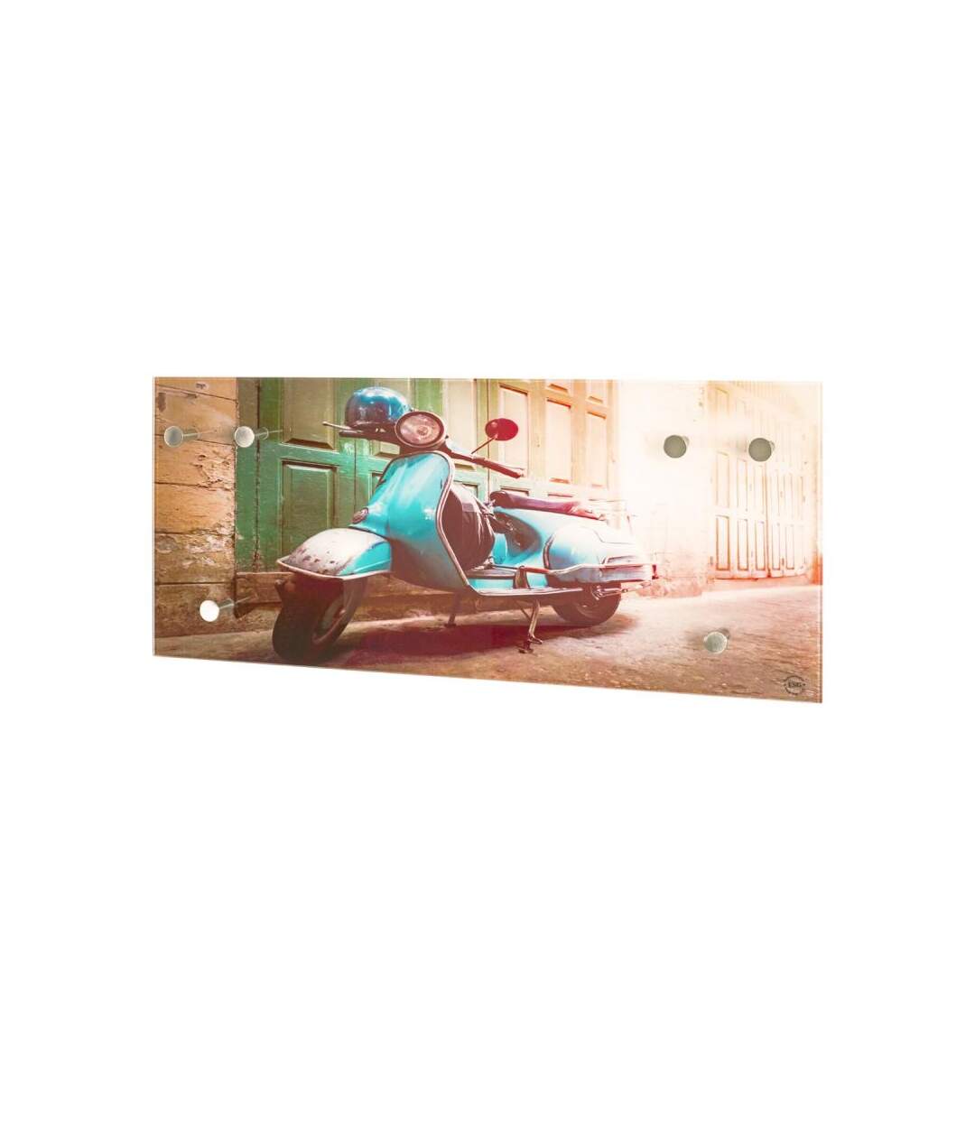 Paris Prix - Patère Murale 6 Crochets scooter 70cm Multicolore