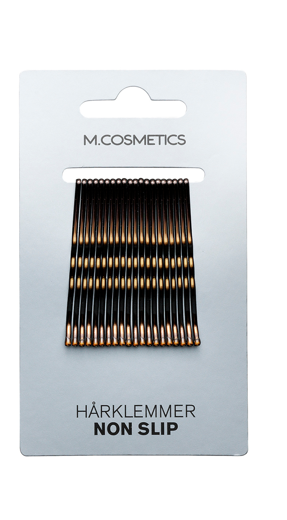 M.COSMETICS Hårklemmer Non-Slip 20 stk Brun