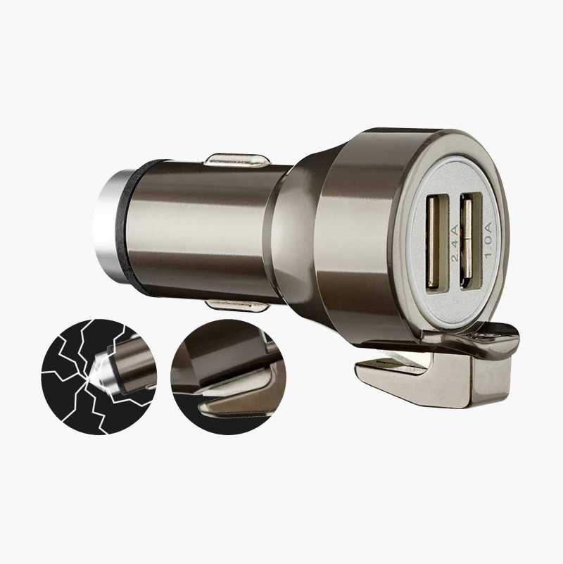 USB-lader, 12 V, med nødfunksjoner