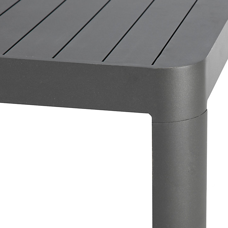 Table de jardin extensible Paradize en aluminium coloris graphite L.142/202 x l.142 x H.76 cm