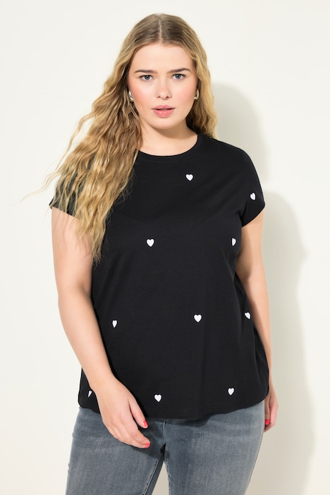 T-Shirt, Rundhals,  Herzen