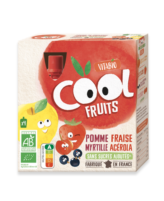 COOL FRUITS POMME DE PROVENCE FRAISE MYRTILLE