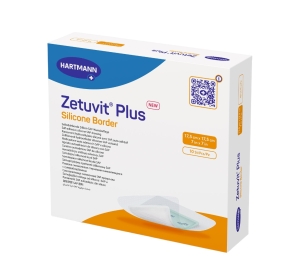 ZETUVIT Plus Silicone Border 17.5 x 17.5 cm, 10 Stück