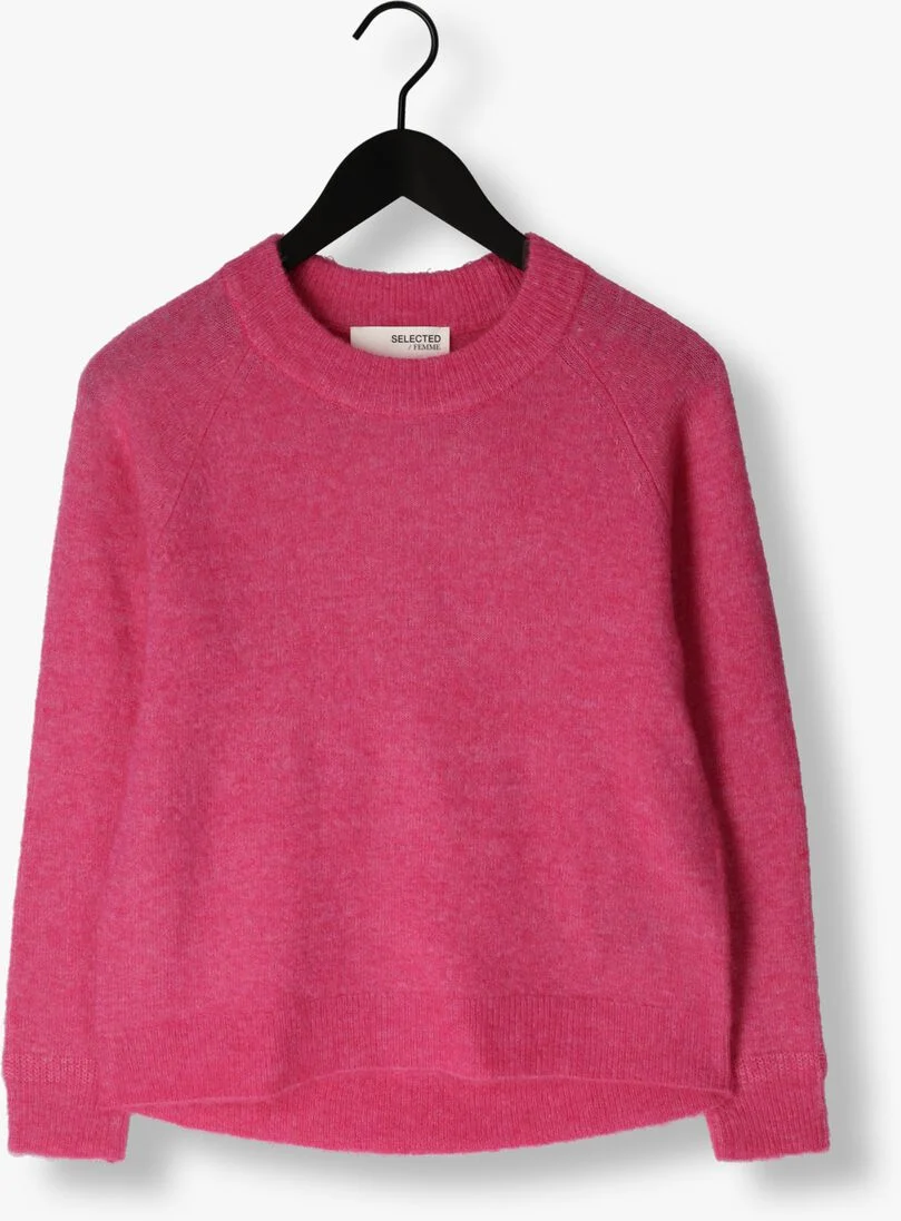 SELECTED FEMME fuchsia selected femme trui slflulu ls knit o-neck b