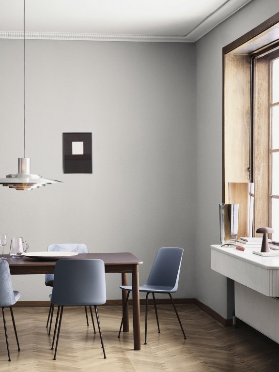 &tradition Rely HW6 stoel zwart, chroom onderstel