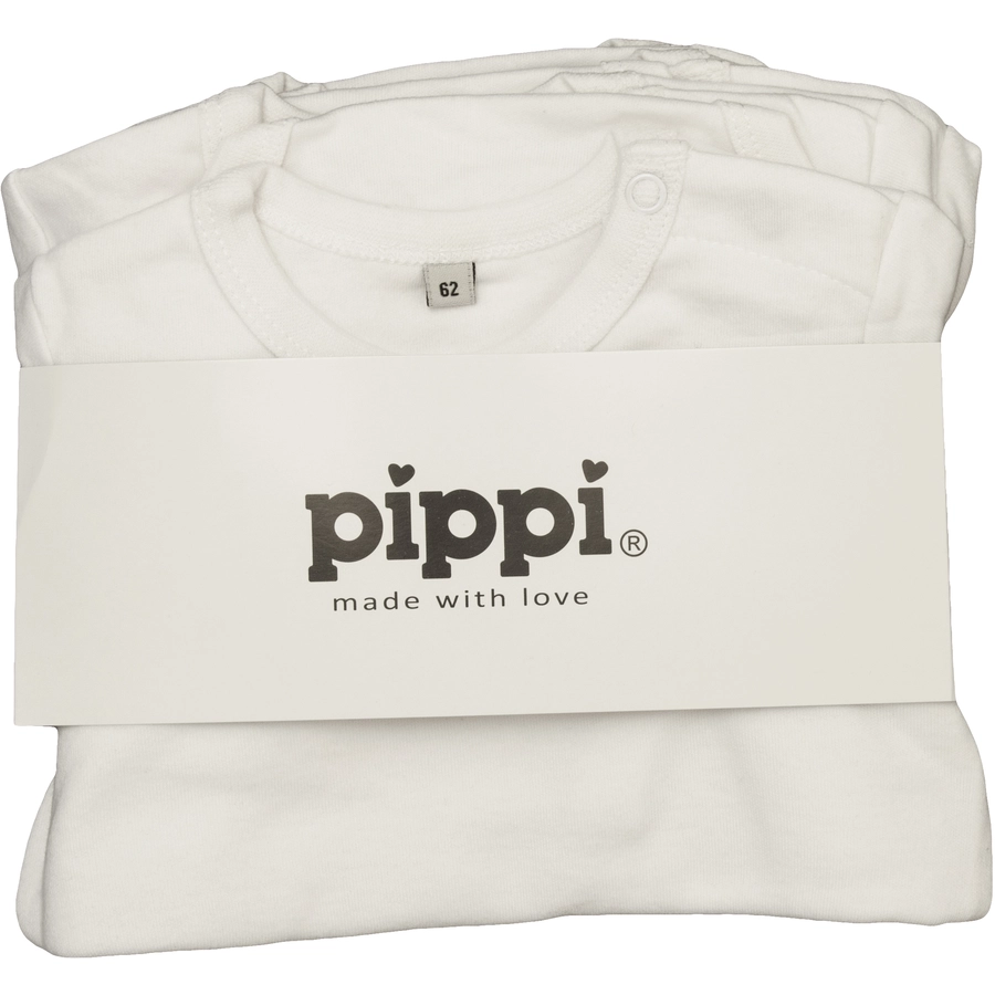 Pippi Langarm Body 4er-Pack white