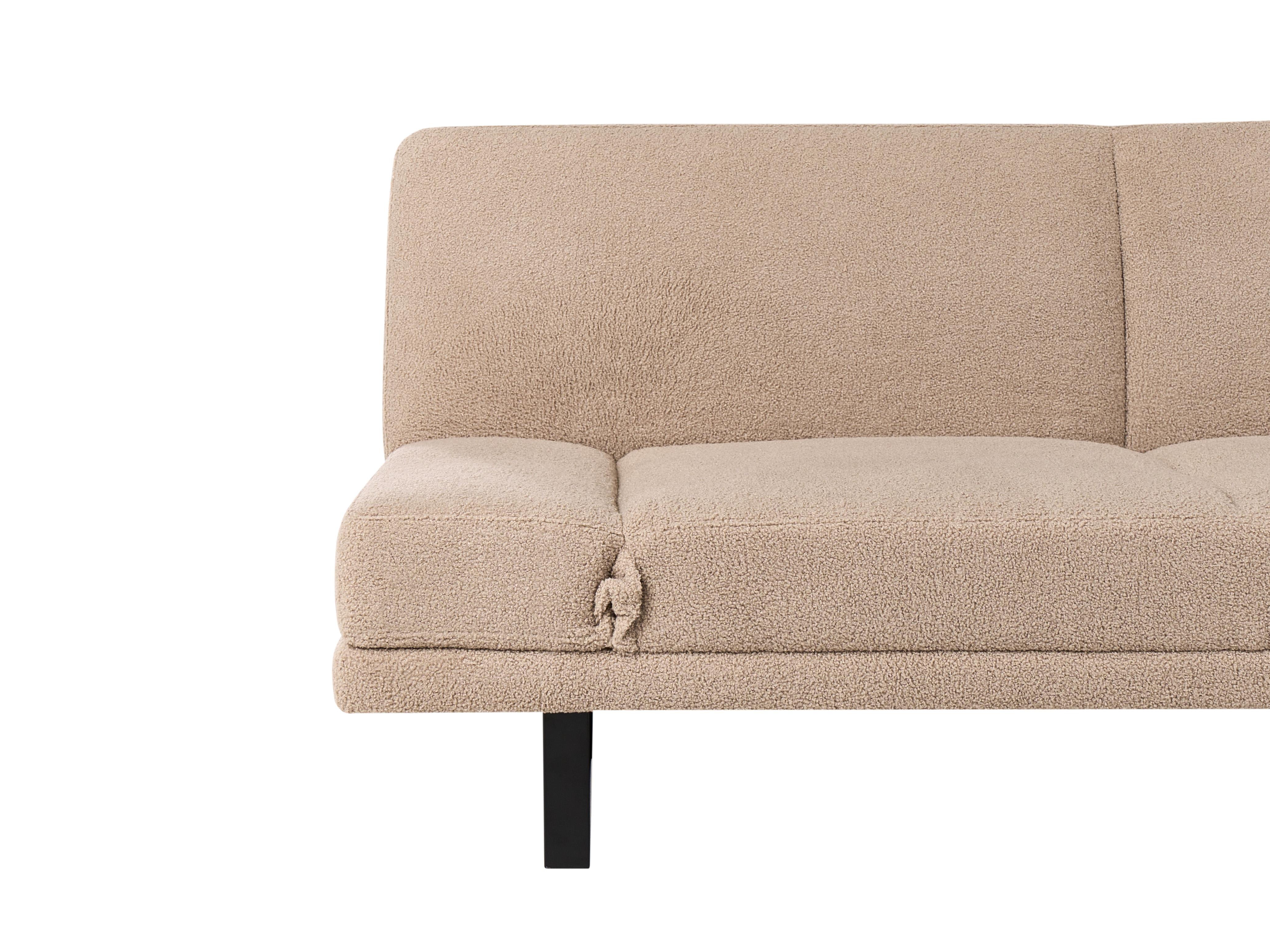 Slaapbank 2-zits YORK Bouclé Zandbeige