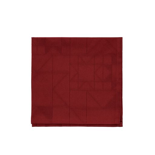 Södahl Star Damask 4-pak Serviet, Rød, 45x45 cm