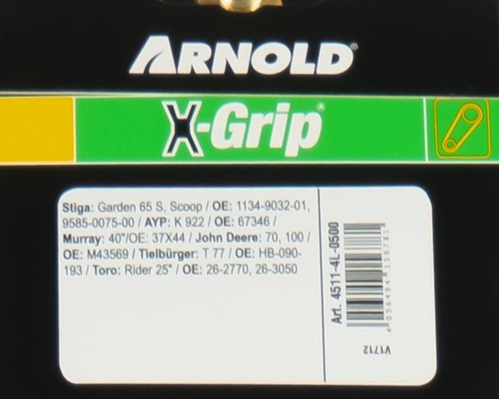Courroie trapézoïdale x-grip v de type 4l500