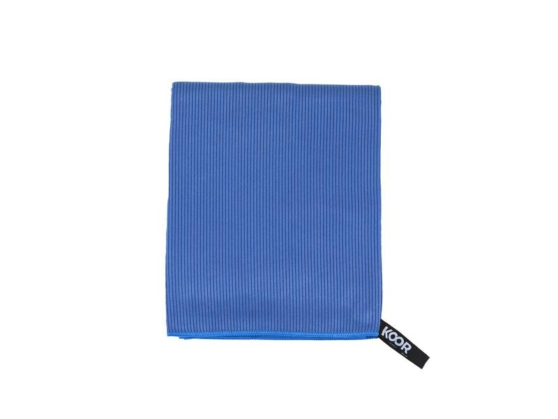 KOOR Badetuch Silva Onda Blu XL 105 x 180 cm Grosses Outdoor-Badetuch mit Silber-Ionen Veredelung