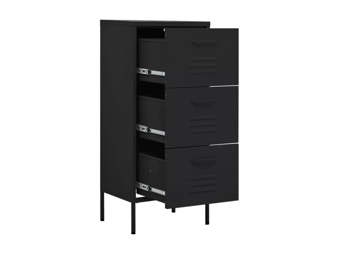 Armoire de rangement Noir 42,5x35x101,5 cm Acier