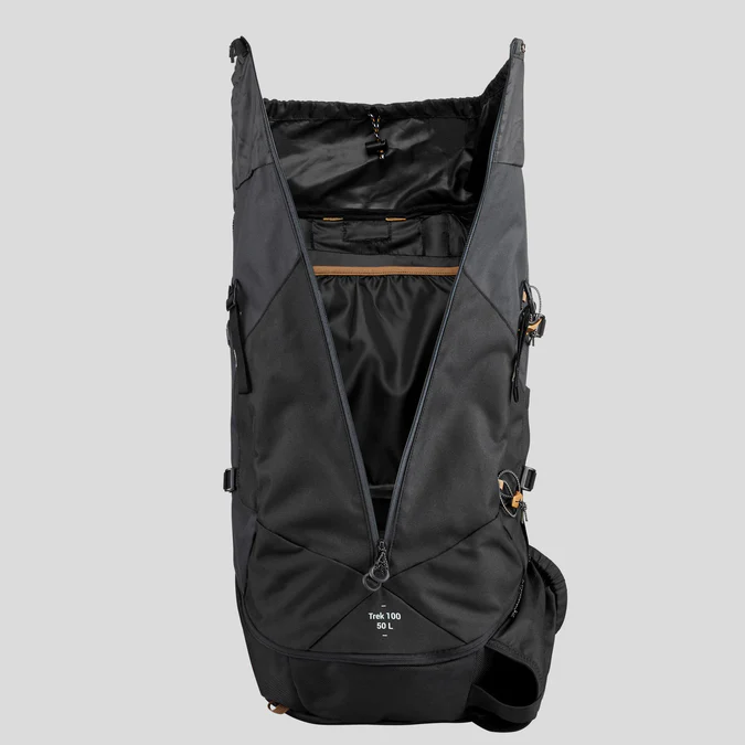Decathlon Forclaz - Mochila Forclaz MT100 Easyfit de 50 litros para mochileiros (masculina)