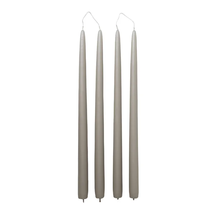 Broste Copenhagen - Getauchte Stabkerze, Ø 2,2 cm, rainy day (4er-Set)