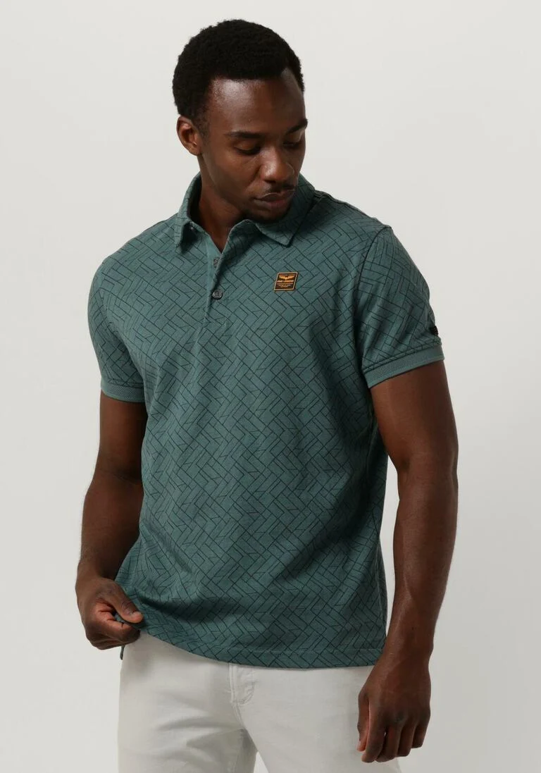 PME LEGEND groene pme legend polo short sleeve polo jacquard jersey