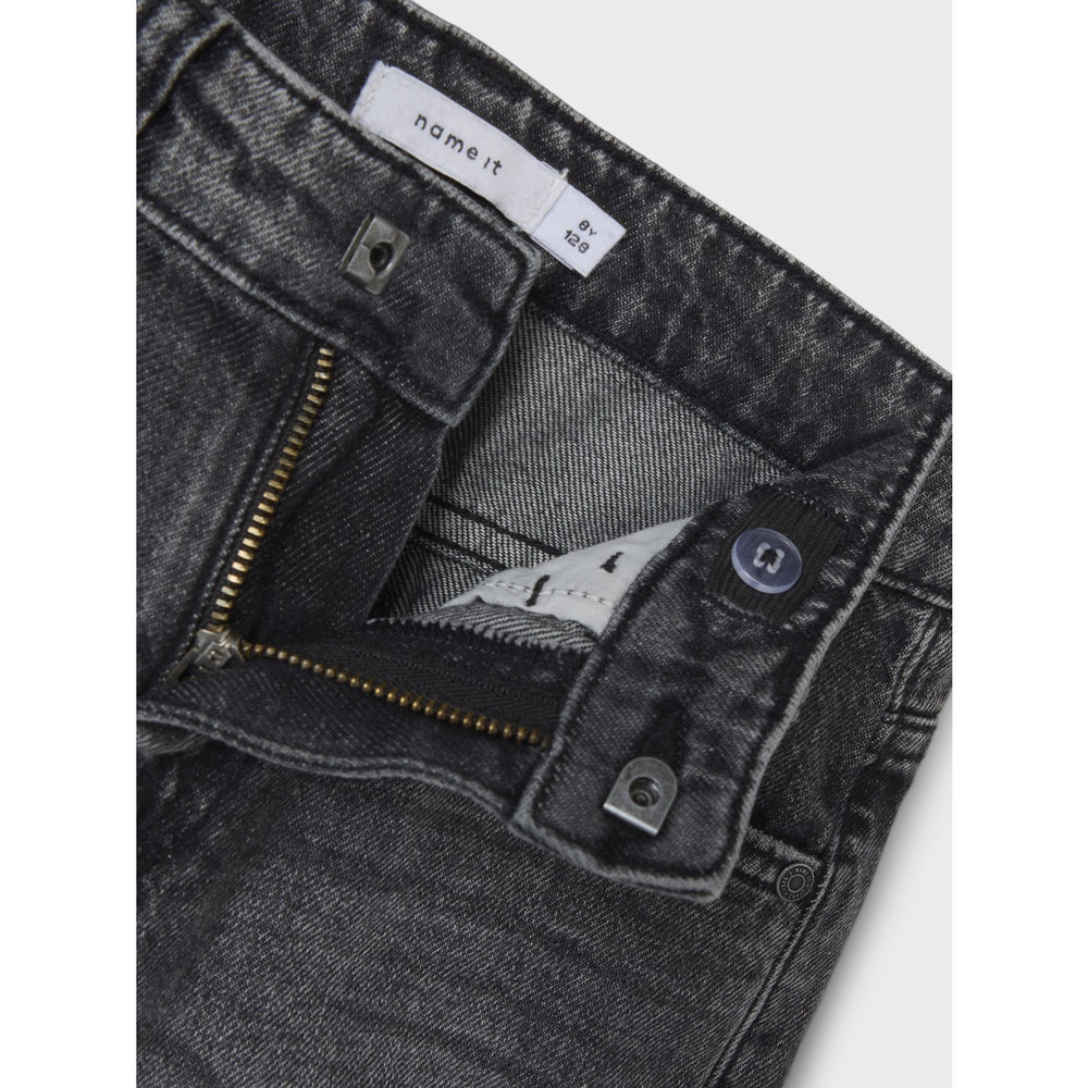 Køb Name It Dark Grey Denim Silas Loose Denim Shorts Noos