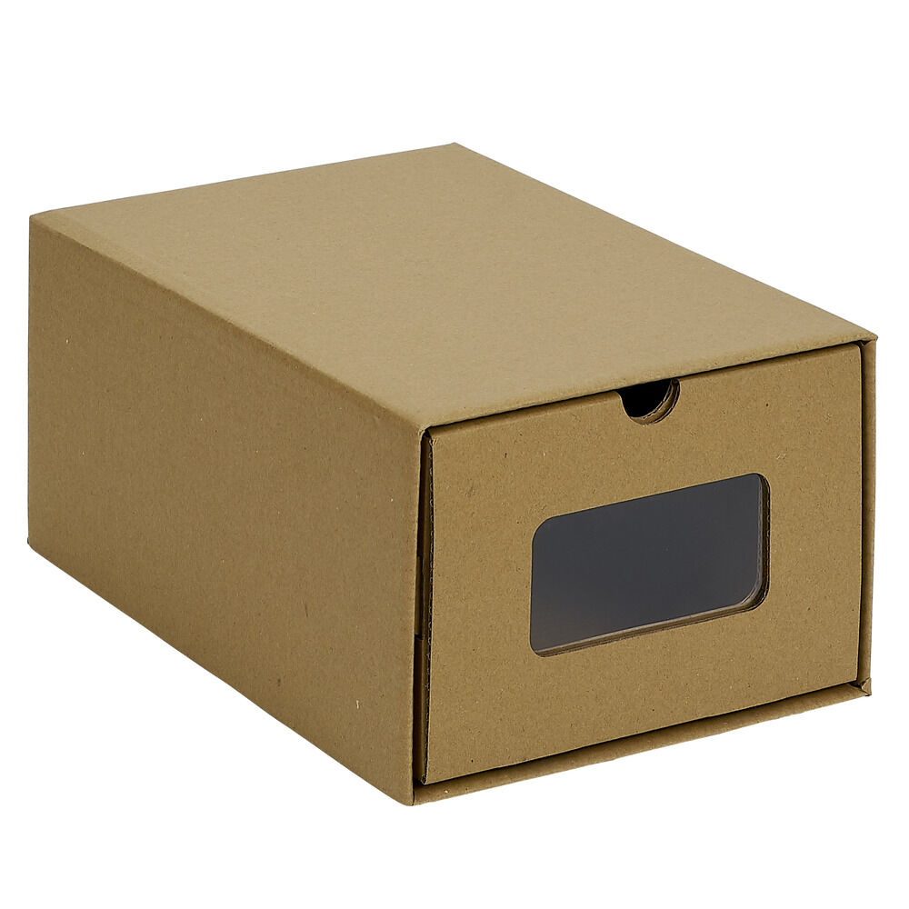 Boîte de rangement en carton avec fenêtre transparente 34x23xH16cm