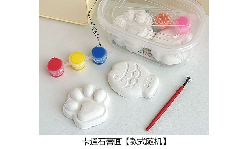 Bohod - Kunstspeelgoedset: gipsstempel + verf + miniborstel