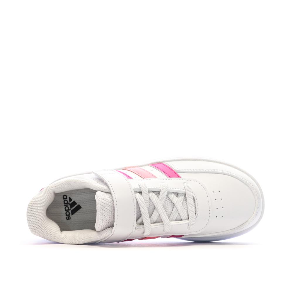 Adidas Baskets Blanches/Rose Fille Adidas Breaknet 2.0