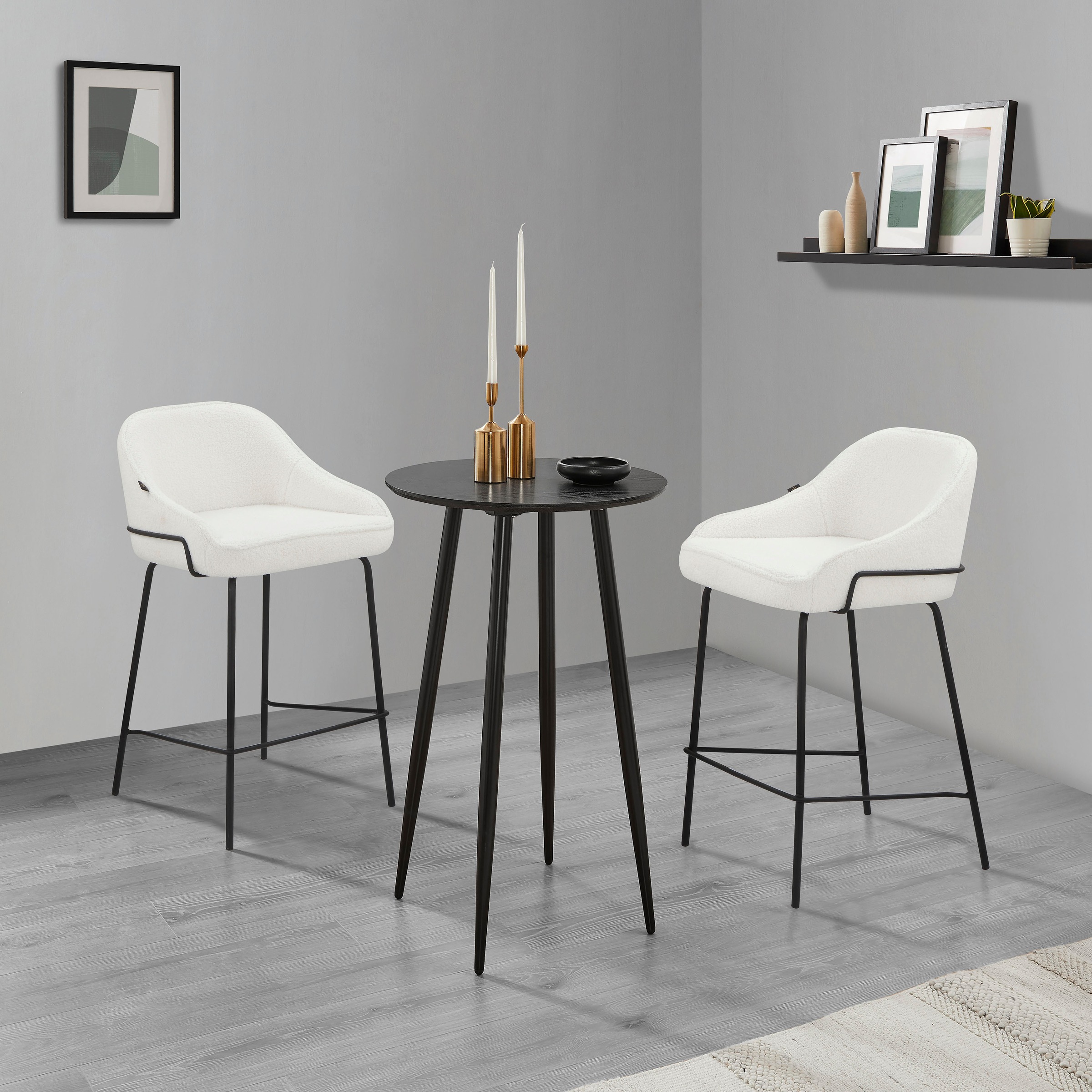 Leonique 4-Fussstuhl »Puant« () 2 Stk.mit Stoff aus Polyester/recyceltem Polyester, Sitzhöhe 65 cm