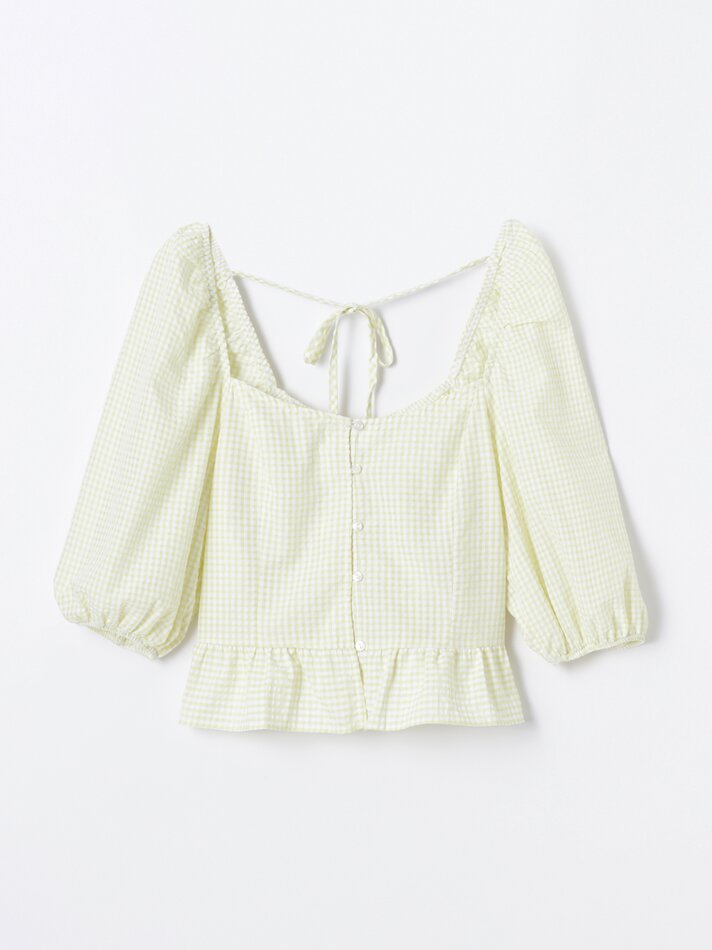 Blusa xadrez vichy - Verde