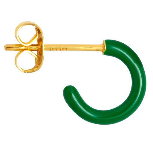 LULU Copenhagen Small Color Hoop, Guld/Grøn
