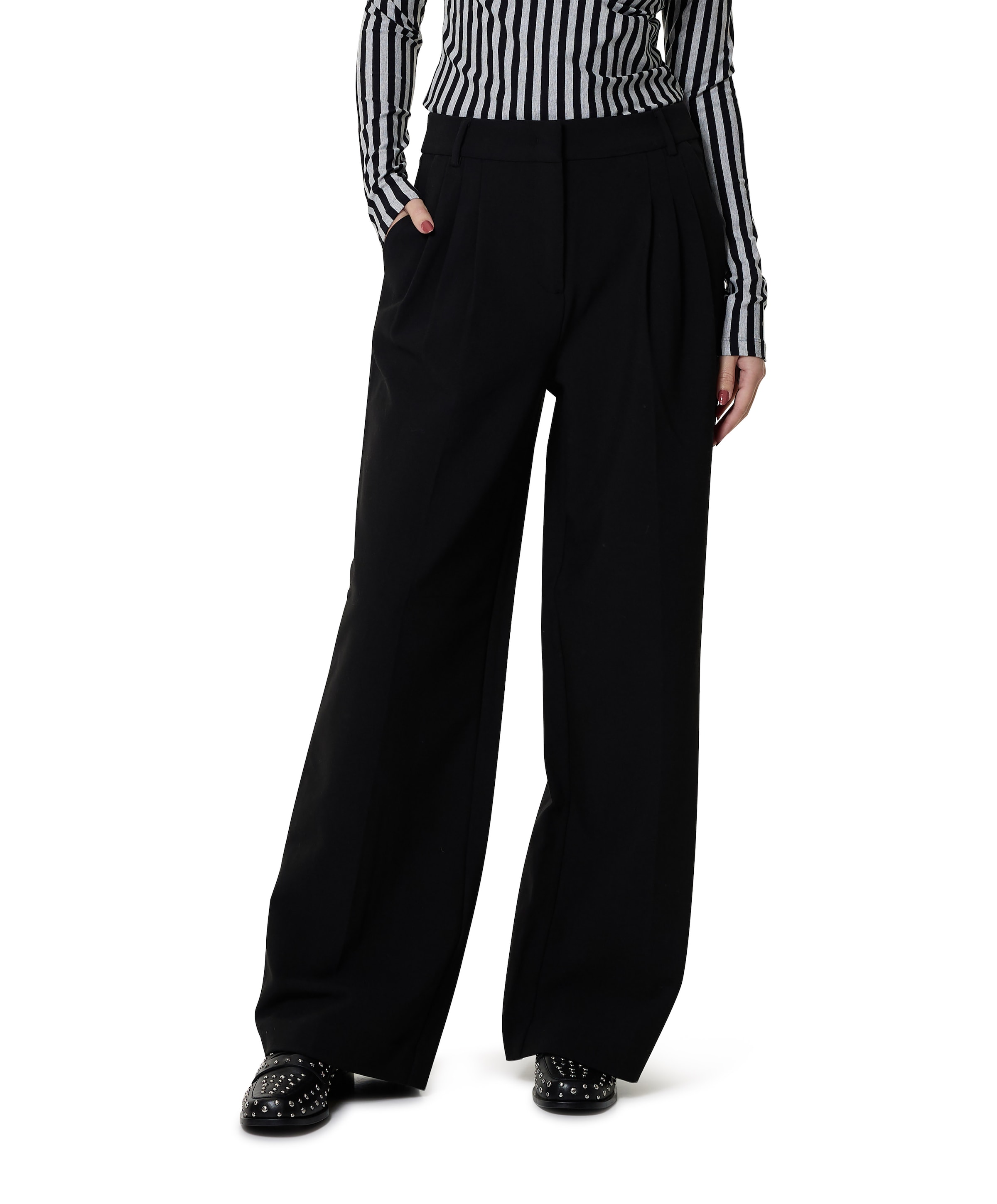 Co'Couture 31148 VolaCC Long Pleat Pant dames pantalon zwart