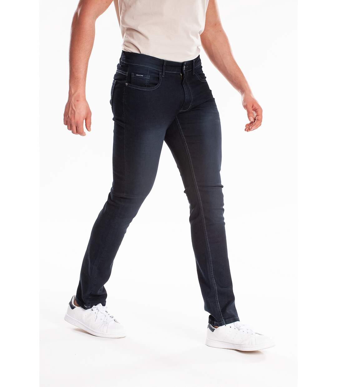 Jeans stretch Fibreflex® RL80 coupe droite ajustée surteint VITO DENIM