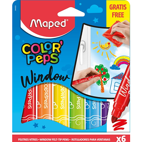 Maped Color'Peps vinduesmarkere - 6 stk.