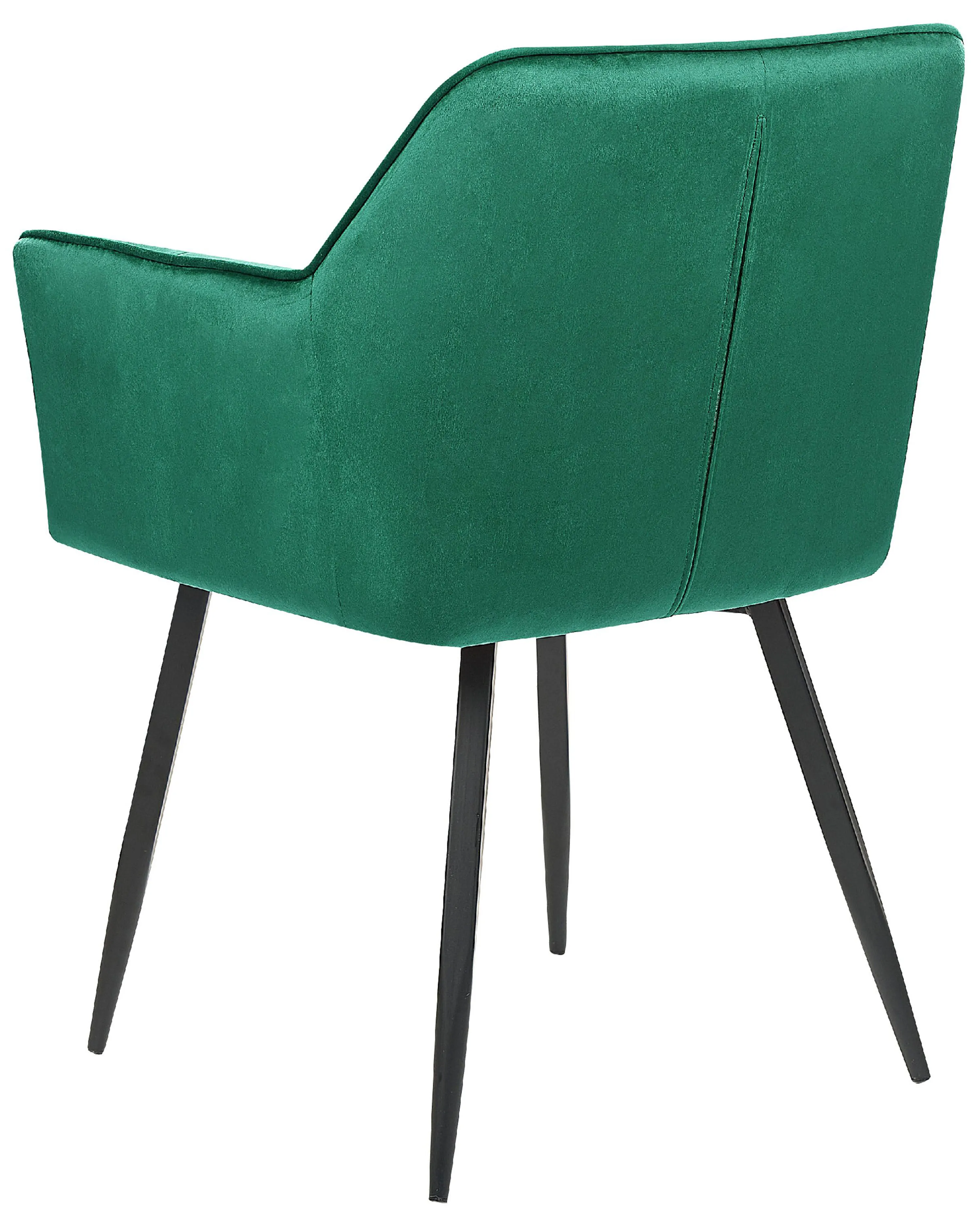 Set van 2 eetkamerstoelen JASMIN Fluweel Smaragdgroen