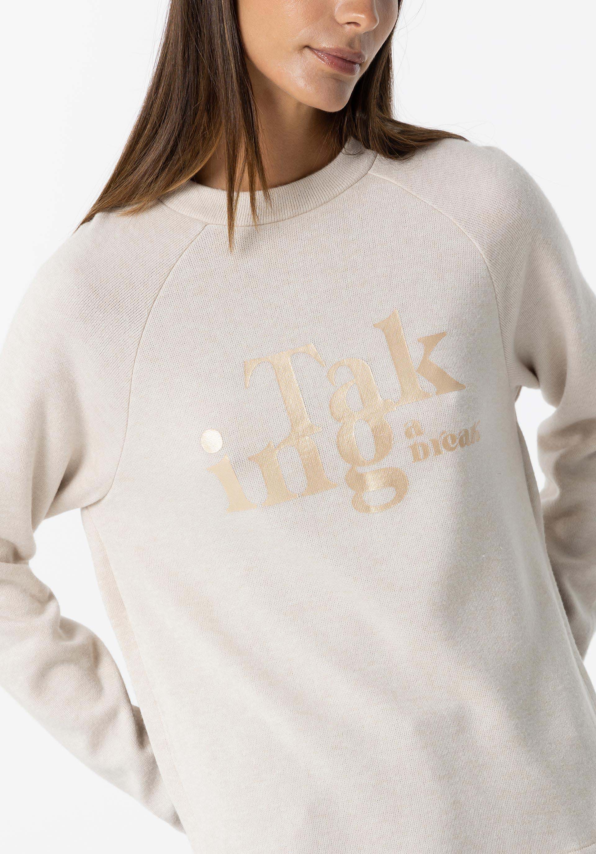 Sweatshirt com Texto Frontal