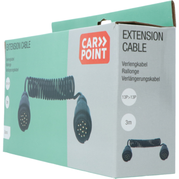 Carpoint spiraal trailer verlengkabel 13p - 13p stekker/stekker