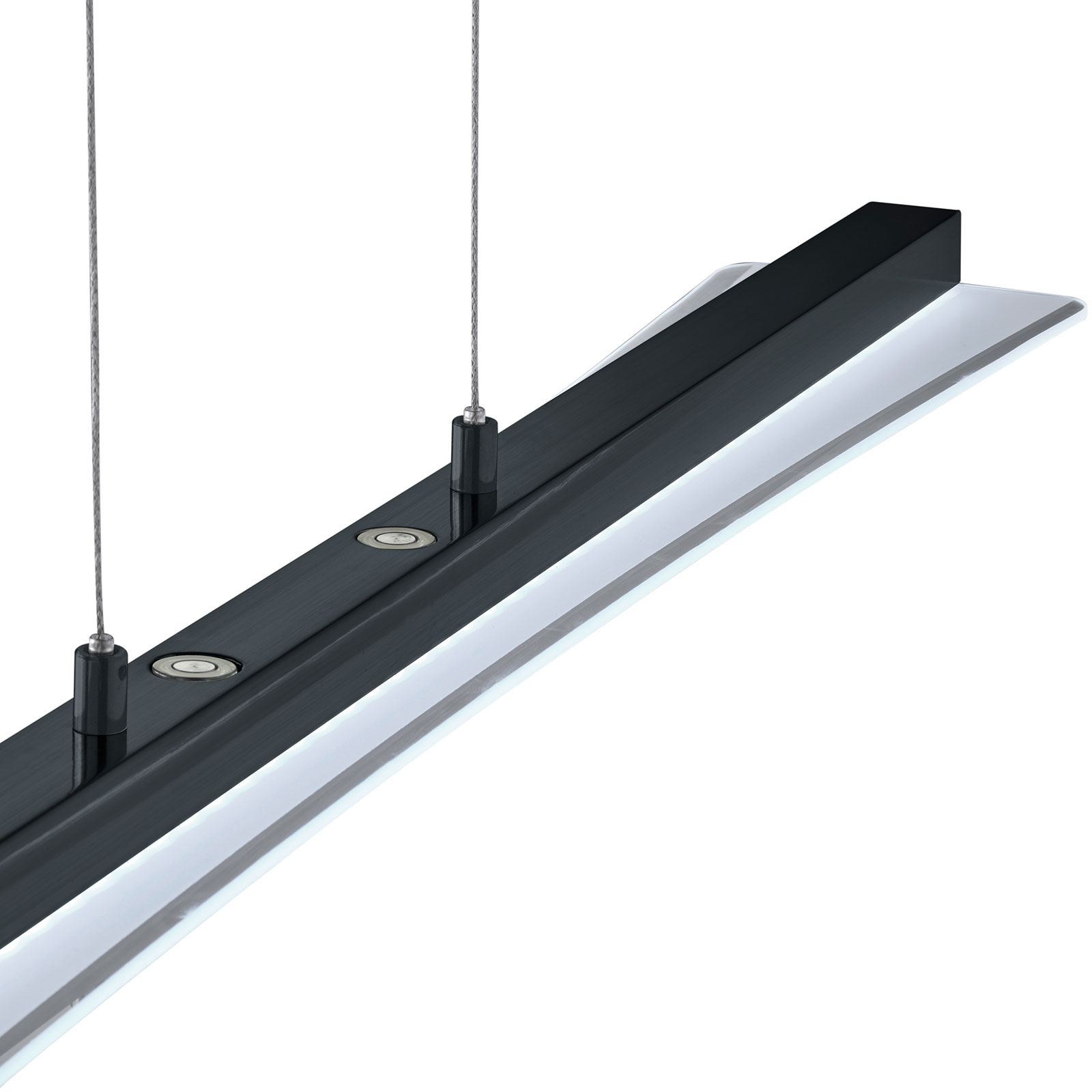 LED-Pendelleuchte - schwarz matt - weiß - höhenverstellbar