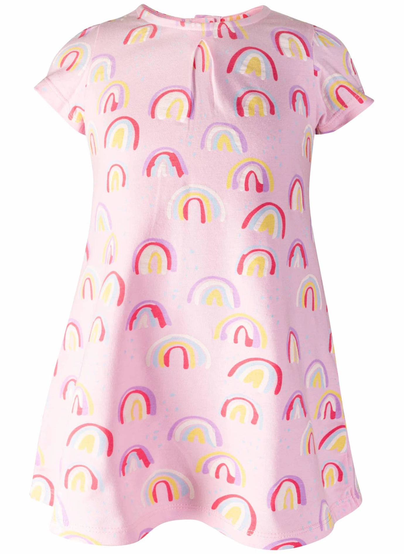 Kurzarmkleid RAINBOWS in baby rosa